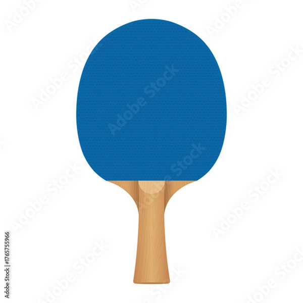 Obraz Blue ping pong paddle or table tennis racket illustration for sport