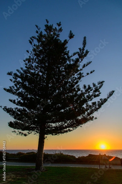 Fototapeta オーストラリア西海岸で眺めるインド洋の超絶景な夕暮れ