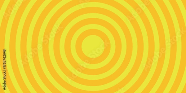 Fototapeta Yellow Circle Radial Background Pop Art Design Template