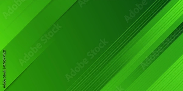 Fototapeta Abstract green sporty background template vector with shiny lines and lights. Green background with strong pattern design.Eps10