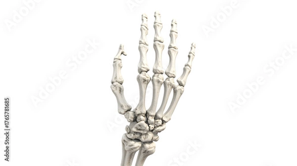 Obraz  a skeleton waving hand, detailed bones