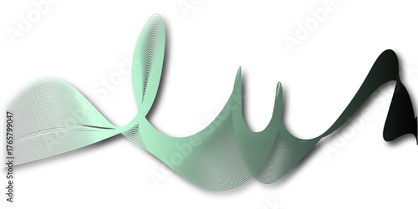 Obraz green leaf on white background