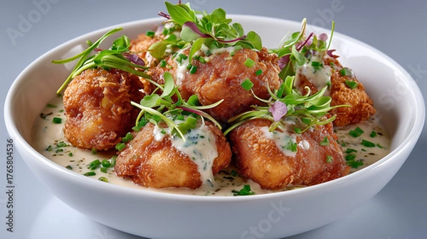 Obraz fried chicken with vegetables