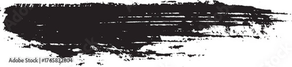 Fototapeta Black ink stroke on transparent background for design element