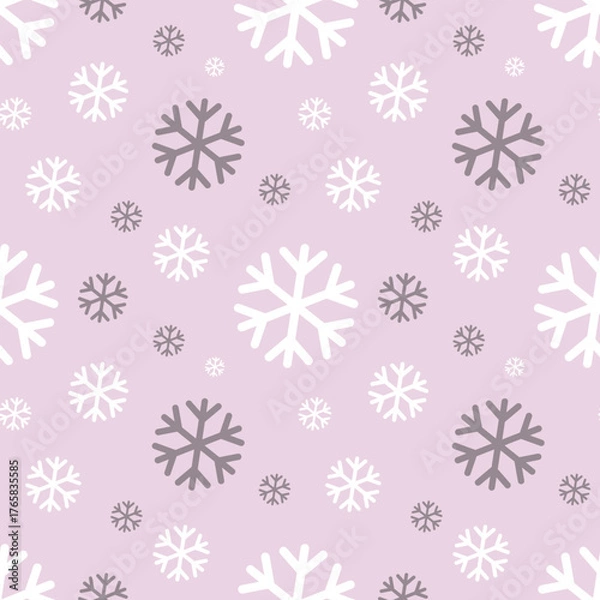 Obraz Seamless pattern with a snowflake. Winter season. Vector illustration