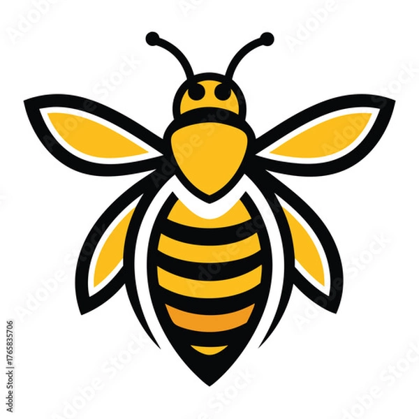 Fototapeta Modern Bee Icon for Branding – EPS Vector Download