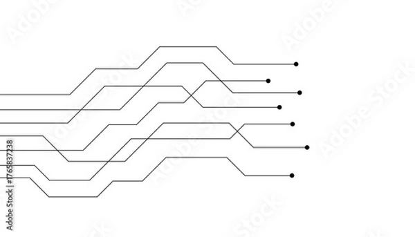 Fototapeta Abstract futuristic circuit board Illustration, Circuit board with various technology elements. Circuit board pattern for technology background. Vector illustration