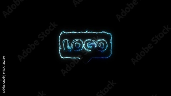 Obraz Lightning Zap Shocking Current Logo Reveal
