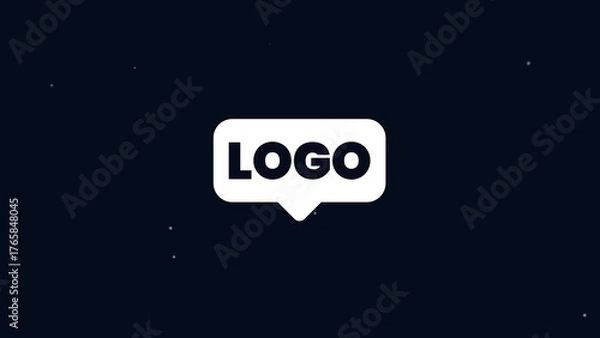 Obraz Twitching Strobe Blurred Logo Reveal