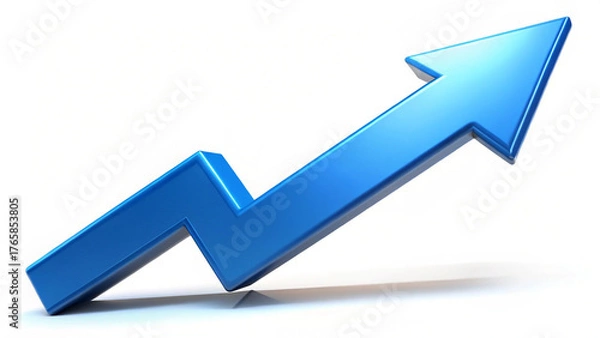 Obraz Blue ascending arrow graphic