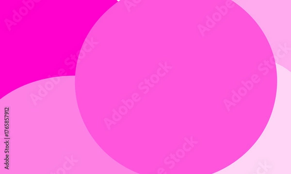 Fototapeta Vibrant Abstract Hot Pink and Magenta Overlapping Circles Background