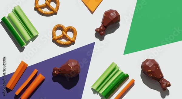 Fototapeta Elegant Flat Vector Graphic for High-End Digital Strategy and Data Visualization