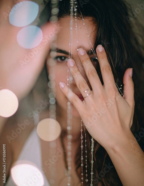 Obraz データの糸を掴む人