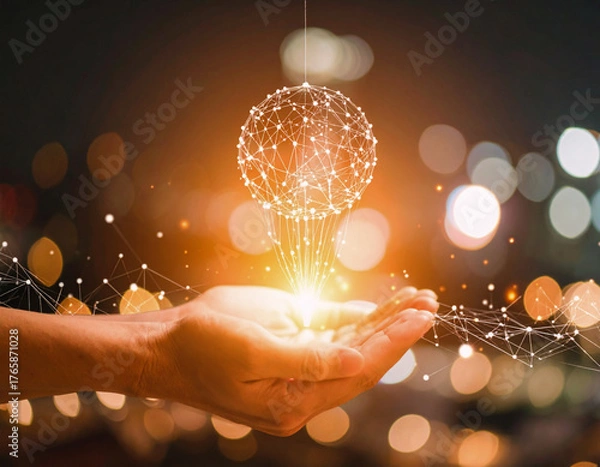 Obraz データの糸を掴む人