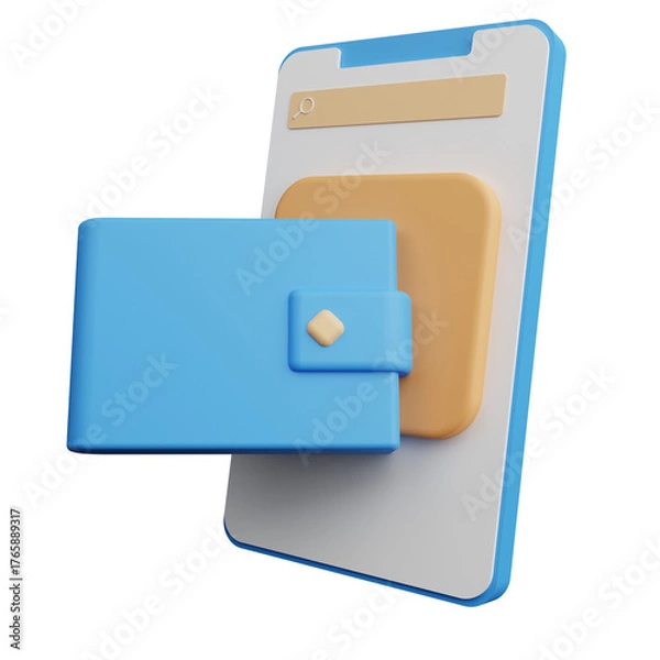 Fototapeta Digital wallet