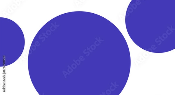 Fototapeta Circle Blue White Background. Geometric Abstract Simple Template. Corporate Branding Presentation. Vector Illustration Design