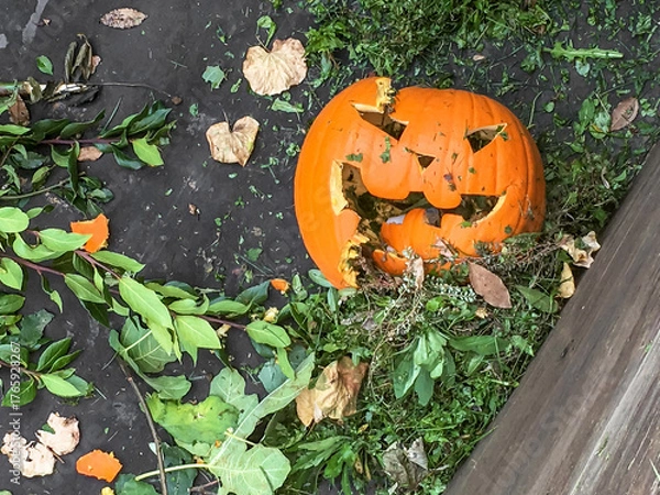 Obraz Broken halloween pumpkin