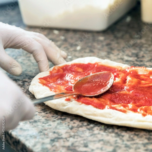 Obraz Pizza preparation