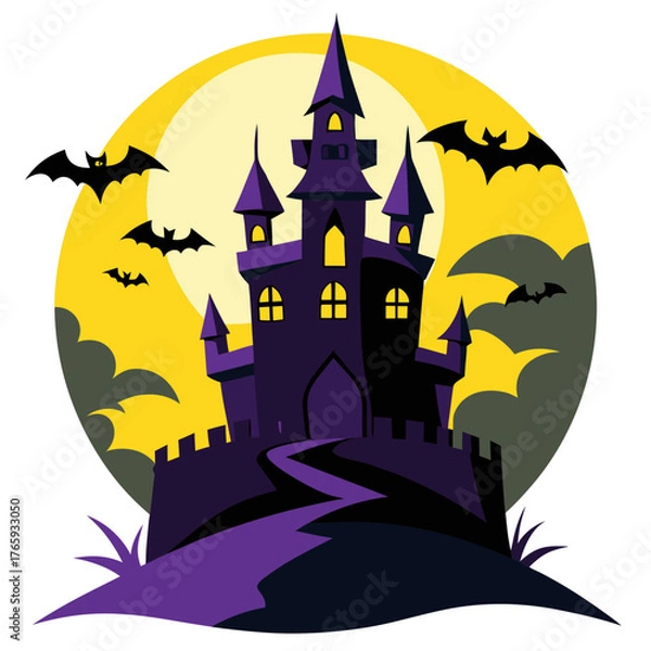 Obraz halloween background with castle
