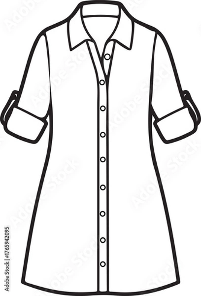 Obraz Longan Fruit Bunch Outline Vector Illustration