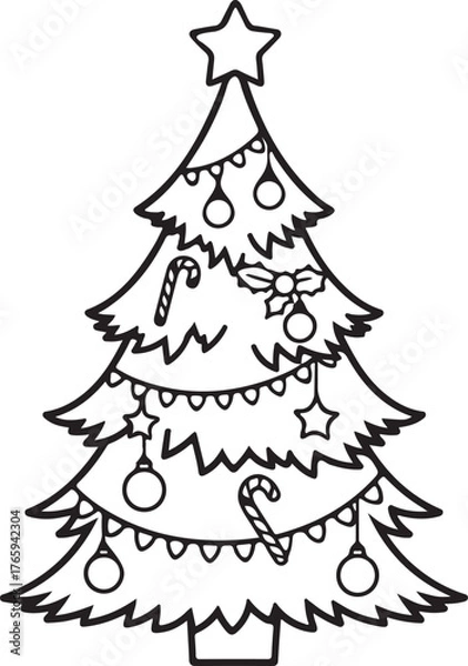 Obraz Hazelnut in Husk Outline for Coloring Book