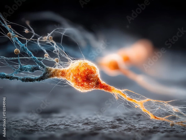Fototapeta Understanding the fading neural pathways in Alzheimer's disease and their impact on cognitive function and memory