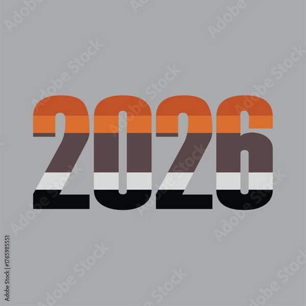 Fototapeta 2026 number design template. 2026 New Year logo text design. Vector illustration.