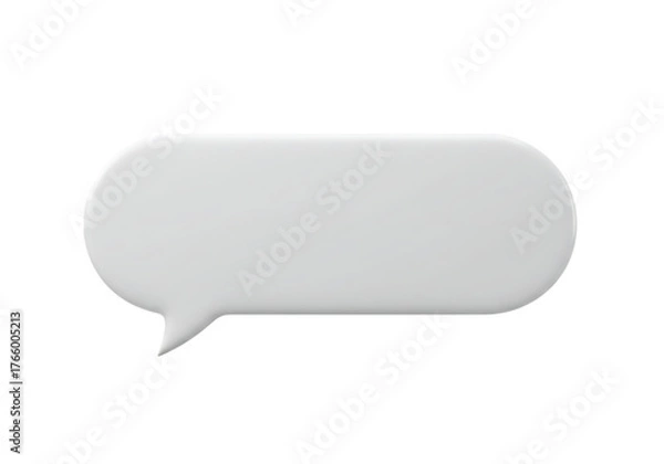 Fototapeta Blank speech bubble isolated on transparent background