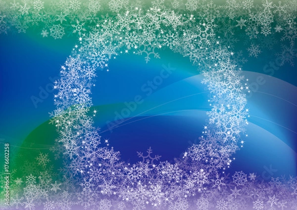 Fototapeta 雪の結晶・リース