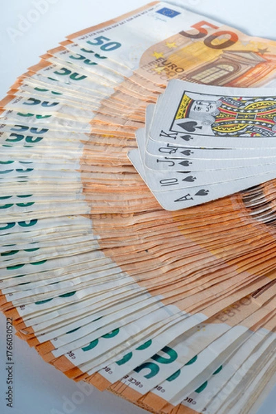 Obraz Kartenspiel mit Gewinn