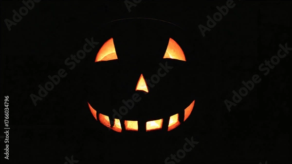 Obraz halloween pumpkin on black background