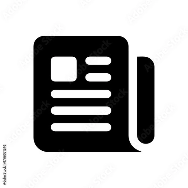 Obraz Newspaper icon symbol for media news and press communication concepts