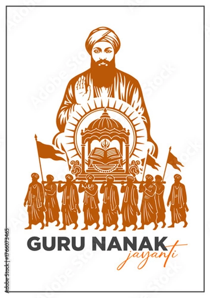 Obraz Happy Guru Nanak Jayanti