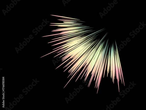 Fototapeta 眩しい　光　集中線　グラデーション　エフェクト