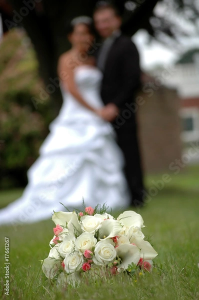 Obraz Wedding Flowers Bride and Groom