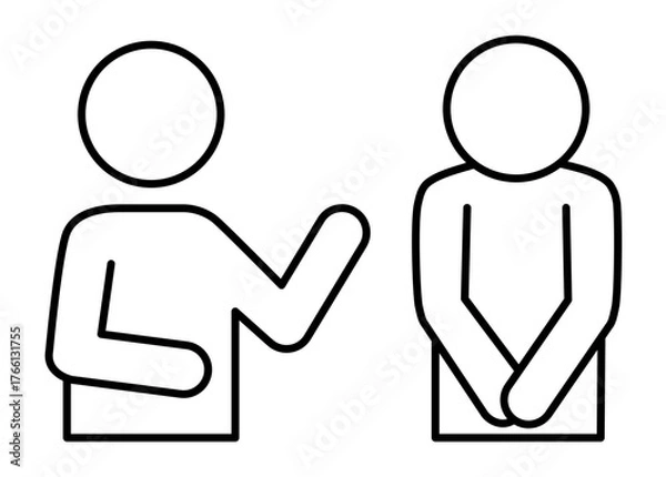 Fototapeta 	失敗に落込む人と慰める人や他己紹介する人