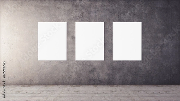 Obraz White isolated poster with frame mockup