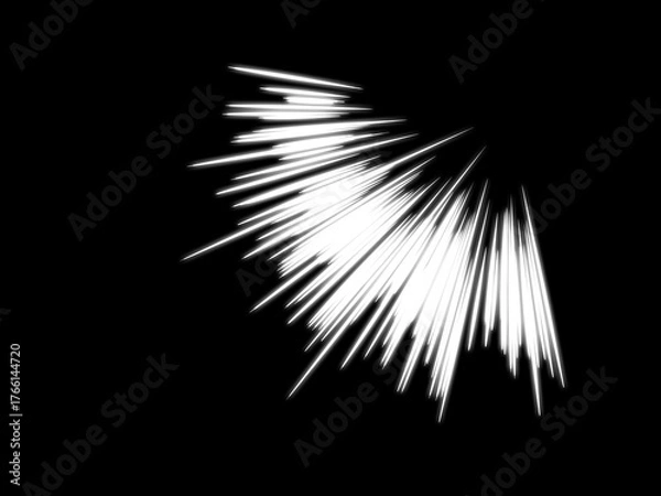 Fototapeta 眩しい　光　集中線　白光り　エフェクト