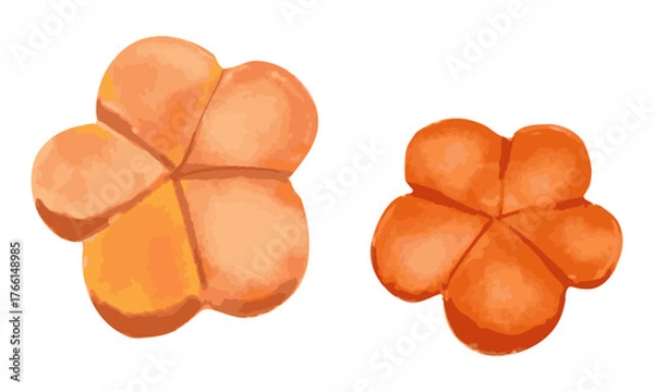 Fototapeta 人参の飾り切り（梅人参）のセット