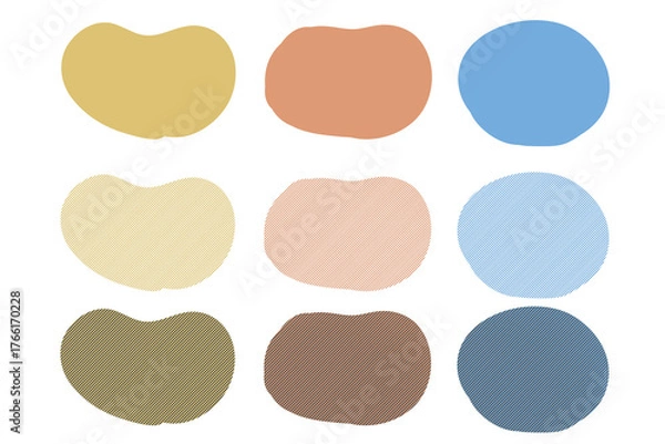 Fototapeta シェイプフレーム　抽象的　ストライプ