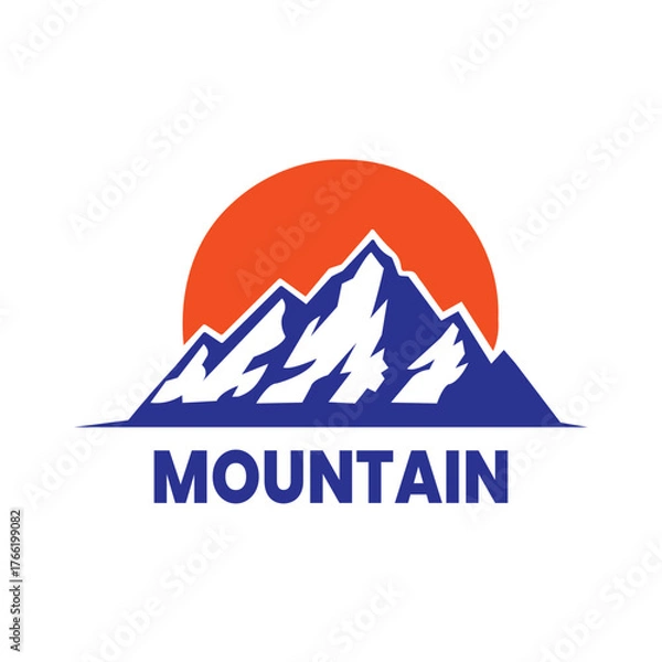 Obraz mountain logo vector illustration