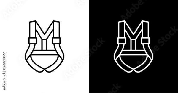 Obraz Safety Harness Icon Set Multiple Style Collection