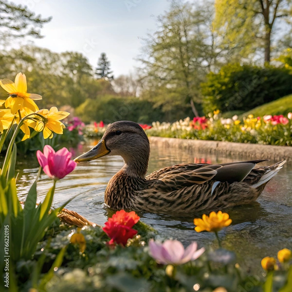 Obraz duck in the pond