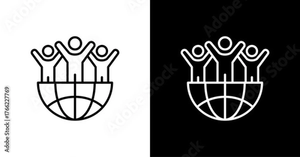 Obraz Together White Icon Set Design