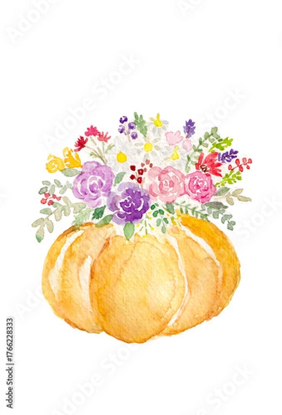 Obraz 花とカボチャ