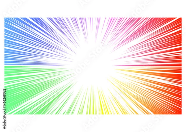 Obraz Effect Line Background for Cartoons