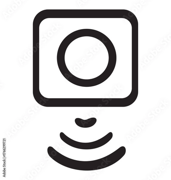 Fototapeta Sensors Icon for Smart IT Technology and Data Collection. Vector illustration.