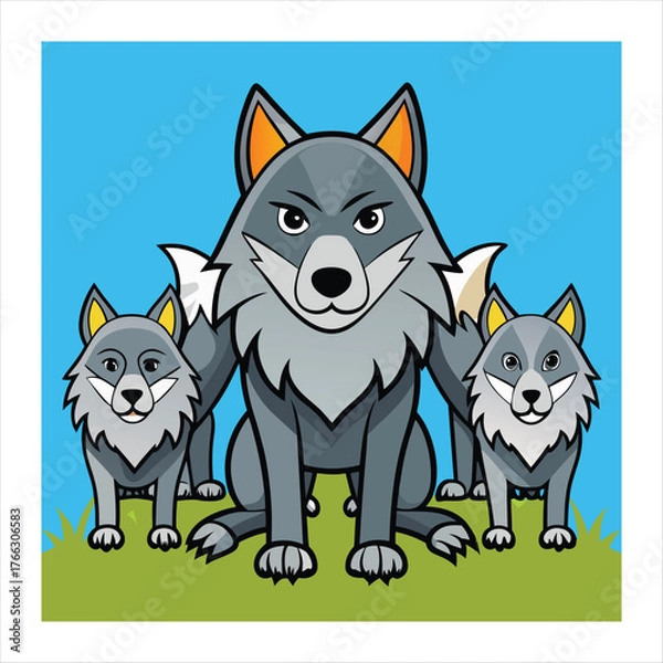 Fototapeta walf vector art