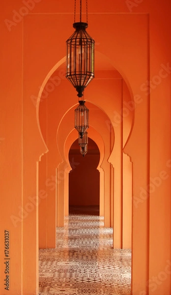 Obraz Entry arch in architecture morocco style