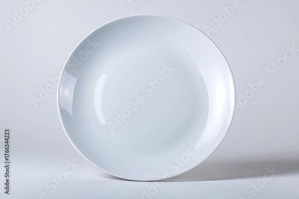 Obraz A blank, round, white plate